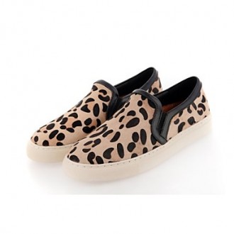 Womens Shoes Leather Flat Heel Round Toe Flats/Fashion Sneakers Outdoor/Athletic/Casual Animal Print - Womens Shoes