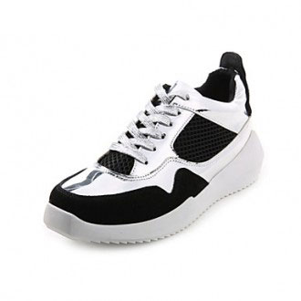 Womens Shoes Leather/Suede/Tulle Platform Wedges/Platform/Creepers Fashion Sneakers Outdoor/Athletic/Casual Silver/Gold - Fashion Womens Shoes